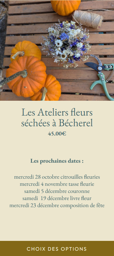 atelier fleurs séchées Becherel